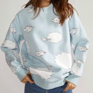 Cynthia Rowley Blue Cloud 9 Sweatshirt